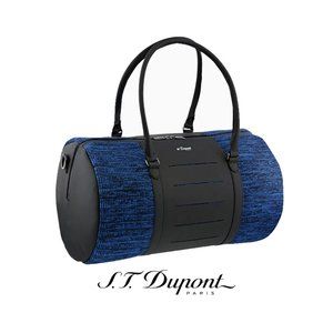 S.T. Dupont 195004 Jet Millenium Black Blue Textile Duffle Bag